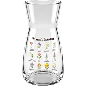 8 inch Clear Glass Flower Vases,Mom Gifts Mothers Day for Wife from Daughter Son,Birthday Gifts for Mom,Centerpiece Table Home Indoor Desk Decor