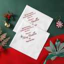 2 x Cotton Christmas Handkerchiefs, Embroidered Holiday Handkerchiefs, Handkerchief Gifts with Blessings for Men & Women
