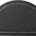 DM Cat Paw Print Litter Box Mat,Door Mat, Kitty Litter Rug,Half Circle,23.5x14.25 Inches (Black)