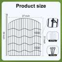 Garden Fence No Dig, 31in(H) x24ft(L) Black 15 Pack, with Gate