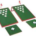SPRAWL Golf Cornhole Set Exciting Golf Chipping Game Chip Shot Game for Tailgate Beach Backyard Man Cave (10K red)