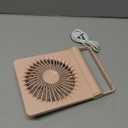 Koonie USB Fan, Strong Wind Ultra Quiet Small Desk Fan 220 Tilt Folding 3 Speeds Adjustable USB-C Powered Personal Fan for Home Office Desktop, Pink, NO BATTERY (5.7 inch)
