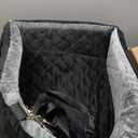 Dog Car Seat for Small Dogs,Detachable Washable Dog Booster Seat Under 30lbs, Pet Car Seat Travel Bed with Storage Pockets and Dog Safety Belt (Black/Grey)