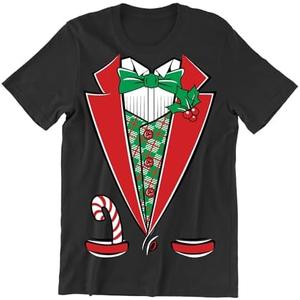Promotion & Beyond Christmas Santa Shirt Tuxedo Men's T-Shirt. 3XL