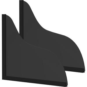 Shower Splash Guard Kit - Large Size Thickened Water Blocker with Extra-Strong Adhesive for Walk-in Shower/Bathroom/Bathtub/Kitchen Sink - Black Frosted/Matte Acrylic Plate Pack of 2 (10"x12")