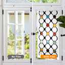 6 x Window Privacy Film Frosted Glass Window Sticker Window Film Static Glass Cling Tint Non-Adhesive for Home Door Decorative Frosting Cover 17.5 X 78.7 inch (Clear-colored Bricks)