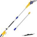 Cordless Pole Saw for Dewalt 20V Battery, 15 FT Reach, Tool Only | 8-Inch bar, 18FT/S chain, Auto-oiling, Tool-free tensioner, 8 lbs. Tree Trimmer Limb Branch Cutter Pruner