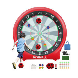 Giant Dart Board Inflatable with Pump, Outdoor and Indoor Soccer Sport Kick Dartboard for Kids and Adults, Waterproof Darts Board Yard Game with 20 Golf Balls, 4 Sticky Balls, 2 Soccers