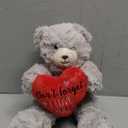 My OLi Stuffed Bear Animals with Red Heart 7 Plush Teddy Bear Toys Valentines Bear for Babies Girlfriend Wife Mom Gray