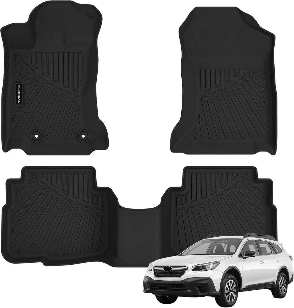 Auxko All Weather Floor Mats Fit for Subaru Outback 2020-2025 & Legacy 2020-2025 TPE Liners Accessories All Season Guard Odorless Floor Liner for Outback/Legacy 2025 2024 2023 2022 2021 2020 Black