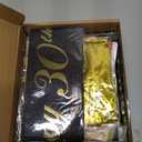 30th Birthday Decorations for Him Her with 30th Birthday Banner, Black and Gold Table Cloth, Number Balloons, Large Sash, Cake Topper and Candles