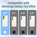 for Samsung Galaxy S23 Ultra Case, Retro Party Collage Pattern with Disco & Gin, Military-Grade Drop Protection, Pop Art Disco Soft Slim TPU Protective & Camera Protection for Girls (LightBalls)