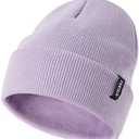 Pack of 2, FURTALK Toddler Beanie Baby Boys Girls Beanies Kids Knit Winter Hats for 0-8 Years, Purple