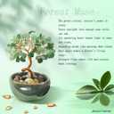 Green Aventurine Crystal Tree,Harmony Office Desk Home Decor,Vitality Gift with Copper Wire in Ceramic Base