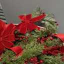 18  Pcs Christmas Kitchen Cabinet Wreaths with Velvet Ribbon Small Christmas Wreath Mini Cabinet Wreaths Farmhouse Wreath for Front Door Hanging Porch Wall Window Decor (6)