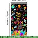 Graduation Party Decorations Door Cover 71x35 Congrats Graduate Class of 2025 Porch Banner Sign"Next Stop 1st Grade" Kids School Party Flag Classroom Door Decoration, Graduation Celebration