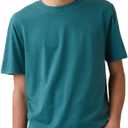 Gap Mens Everyday Soft Crewneck T-Shirt Tee (Teal, M)