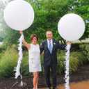 36 Inch White Balloons - Giant Balloons Jumbo White Latex Balloon Extra Large Round Balloon for Christmas Wedding Bridal Birthday Bachelorette Party Decorations (4Pcs), Photo Shoot