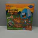 FUN LITTLE TOYS Pop Up Play Tent with Camping Gear and Tools Set, Outdoor Toys for Kids