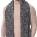 Mens Scarves Winter Warm Long Classic Fashion Business Plaid Solid Color Scarf for Men Gift