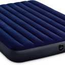 Intex 64759E Dura-Beam Standard Downy Air Mattress: Fiber-Tech Queen Size 10in Bed Height 600lb Weight Capacity Pump Sold Separately
