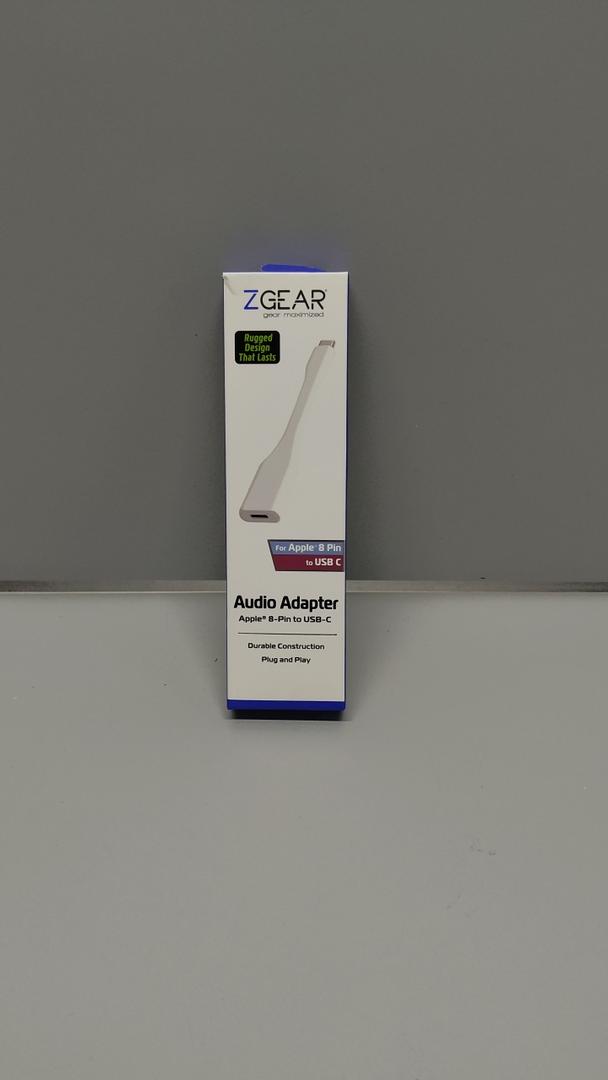 Z GEAR. Audio Adapter For Apple 8 Pin To USB C