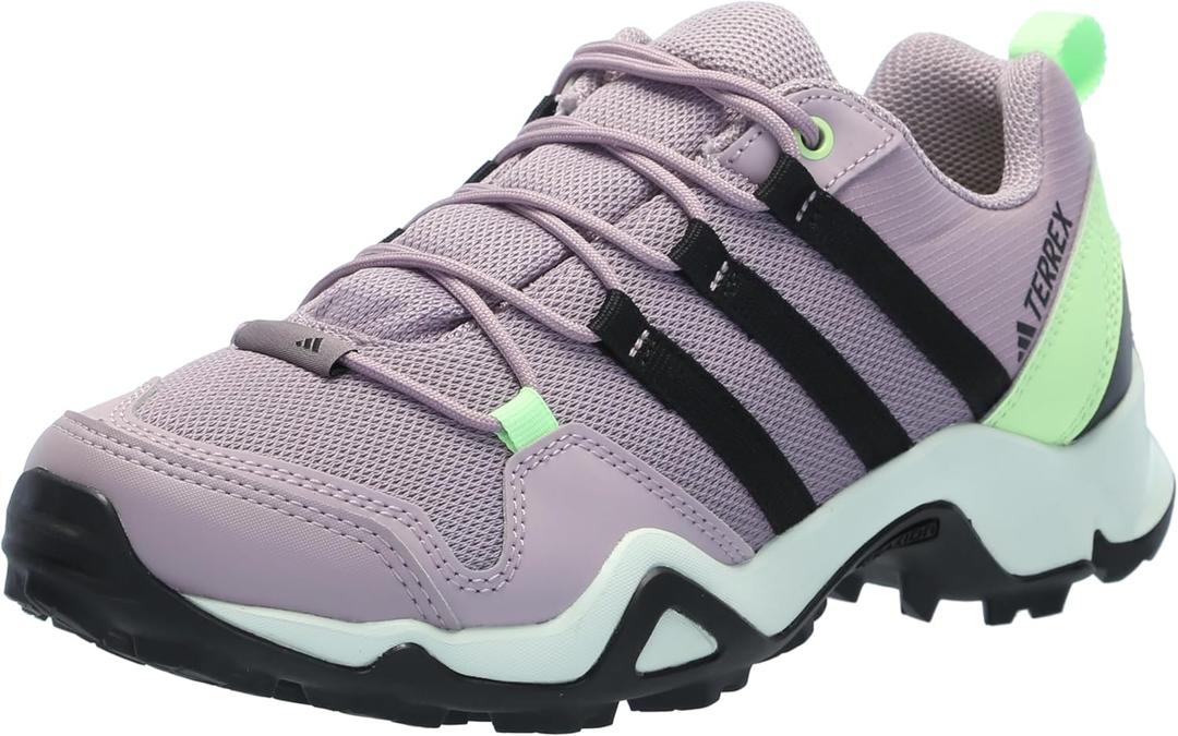 Adidas Women's Ax2s Hiking Sneaker (8, Preloved Fig/Black/Green Spark)