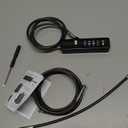 Versatile Cable Lock  4-Digit Combination Lock with 3 Interchangeable Steel Braided Ropes (9 / 23.6 / 47.2)  Ideal for Bikes, Scooters, Snowboards, Cabinets, and Gates (Black)