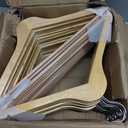 Wooden Hangers - 30 Pack - Clothes Hanger for Daily Used,Smooth Finish Wood Hanger with Precisely Cut Notches,Coat Hangers, Heavy Duty Hanger for Shirt Suit Dress (Natural)