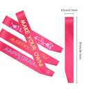 12 Pcs Sash Blank Satin Sash Party Decorations Plain Sash Pageant Sash Hot Pink Sash Sashes for Birthday, Wedding, Graduation, DIY, Beauty Pageant, Hen Party, Homecoming, Make Your Own Sash
