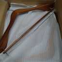 Luxury Wide Shoulder Wooden Hangers 2 Pack, with Locking Bar, Smooth Retro Finish Wood Suit Hanger Coat Hanger for Closet, Holds Up to 20lbs, 360 Swivel Hook, for Jacket, Dress Heavy Clothes Hangers