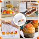 Ziliny 30 Pcs White Serving Platters 14 x 6 Inch Rectangle Serving Trays Reusable Food Tray Dishes Dessert Trays Plastic Plates for Wedding Home Table Thanksgiving Christmas Party