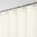 OWENIE Cream Shower Curtain 96 Inch Extra Long, Waffle Weave Textured Fabric Bathroom Curtains, Water Repellent Thick Soft Hotel Spa Luxury Elegant Bath Curtain, Machine Washable, Cream, 72x96 Inch