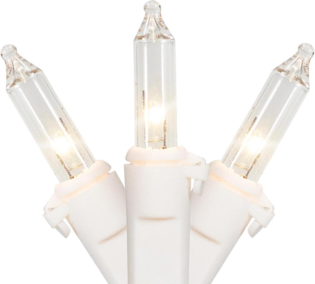 Northlight Mini Incandescent Christmas Lights - Clear - 4' White Wire - 10ct