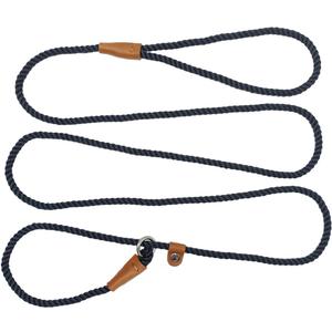 6ft Cotton Slip Lead Dog Leash for Small Dogs, 1/4" Lightweight Braided Puppy Training Leash, Super Soft Pet Leashes for S, Xs Breeds Black