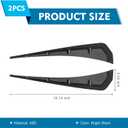 2 PCS Car Fender Side Vents, ABS Front Spoiler Sticker, Stylish Sporty Vehicle Side Wing Fender Modifications Decoration, Universal Car Exterior Accessories (Black)