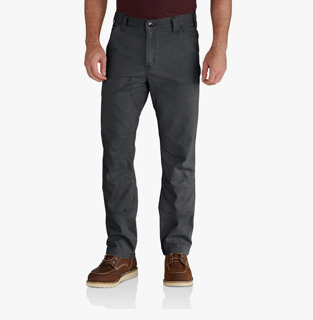 Carhartt Men's Rugged Flex Loose Fit Canvas Double-Front Utility Work Pant, Color: Black, Size: 33x32