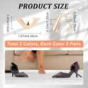 GORGECRAFT 6PCS 3 Colors Metal Shoes Pointed Protector Hollow High Heels Toe Cap Elegant High Heels Tip Cover Durable Shoes Tips Cap for Shoes Protection Repair Decoration