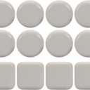 12PCS Stick Furniture Sliders 1 Inch Sliders for Furniture On Carpet, Furniture Sliders for Hardwood Floors, Carpet & Tile, Beige Moving Sliders, Furniture Movers(8 Round + 4 Square)