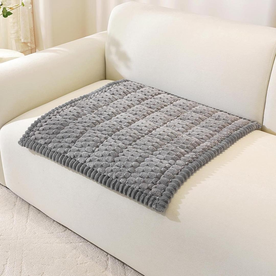 OstepDecor Washable Couch Cover for Dogs, Thick Pet Friendly Sofa Covers, Soft Couch Protector, Paw Cart Sofa Slipcovers, Cushion Protector for Leather, Sectional, Loveseat (27.6" x 27.6", Grey)