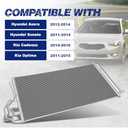 Air Conditioning A/C Condenser Compatible with Hyundai Sonata 11-14 Azera Kia Cadenza Optima # 3888, 976063S161, HY3030143, 976063R001