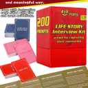 200 Life Story Interview Kit Cards-Guided Voice Journal and Memory Keepsake Gift Box for Parents and Grandparents-Get to Know Their Unique Life Story with 200 Curated Questiones