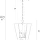 Brushed Antique Gold Chandelier, Modern 4 Light Foyer Lighting Fixture for Dining Room, Kitchen Island, Bedroom, Foyer and Living Room, 16" L x 16" W x 20" H