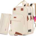 Diaper Bag Backpack,BAGPARKK Multi function Baby Bag with Portable Changing Pad, Pacifier Holder,Waterproof Diaper Bags with USB Charging Port,Anti-Theft Travel Backpack for Mom, Dad, Newborn (Beige)