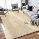 8x10 Area Rugs for Living Room Rug: Soft Fluffy Shag Beige Rugs for Bedroom, Non-Slip Large Fuzzy Plush Rug Indoor Floor Carpet for Nursery Kids Boys Girls Room, Dorms, Playroom, Modern Home Decor