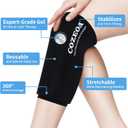 Knee Ice Pack Wrap, Reusable Gel Cold & Hot Compression Sleeve for Injuries, Pain Relief, Swelling Reduction and Post-Surgery Recovery, Comfortable & Skin-Friendly