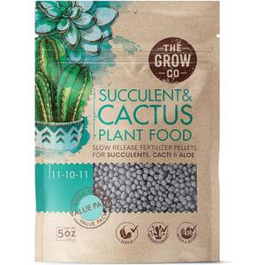 The Grow Co Succulents & Cactus Plant Food - Gentle Long Lasting Formula, Slow Release Fertilizer (Liquid Alternative) for All Potted Succulent, Cacti & Aloe Vera Plants (5 oz)