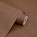 Haimin Wallpaper (24in X 393in) Wood Contact Paper Peel and Stick Self-Adhesive and Removable Wallpaper for Cabinet Wall Furniture Countertop Kitchen Room Wood Grain Wall Paper (Brown (03))