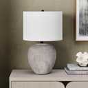 Henn&Hart 23" Modern 1-Light Table Lamp, Rustic Earth