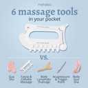 MyHalos 6-in-1 Ceramic Body Gua Sha Facial Tools - Lymphatic Drainage Tool, Face Sculpting Tool & Acupressure tool - Body Guasha, Trigger Point Massage Tool for Fascia Massage and Cellulite